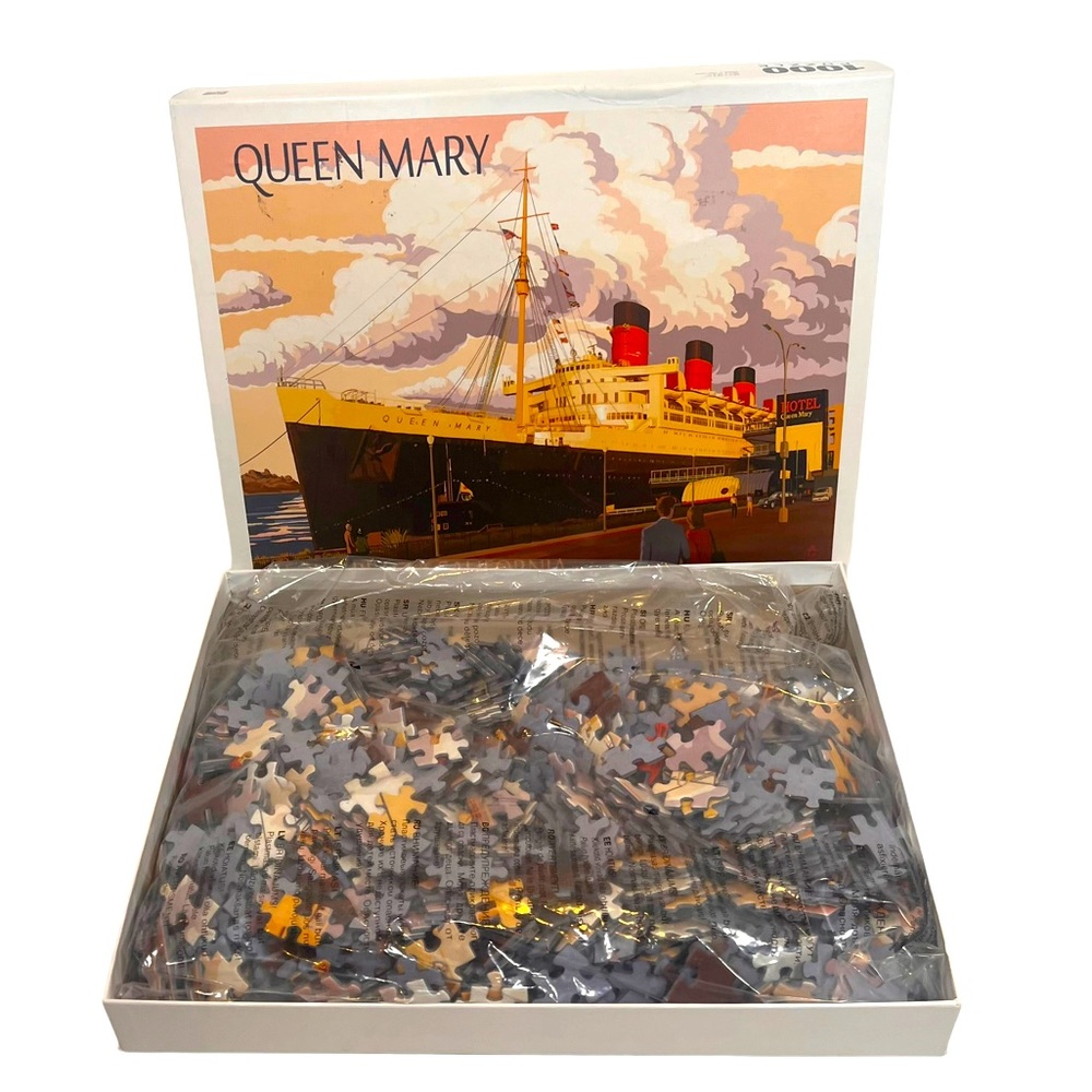 New Queen Mary 1000 Piece Puzzle Long Beach California Not Opened